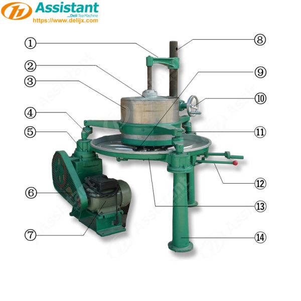 250mm Mini Green Tea Rolling Machine DL-6CRT-25 for Fast and Uniform Tea Leaf Rolling