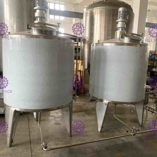 Double Wall Electric Heating Sugar Melting Pot / Tank For Soft Drink Production Line