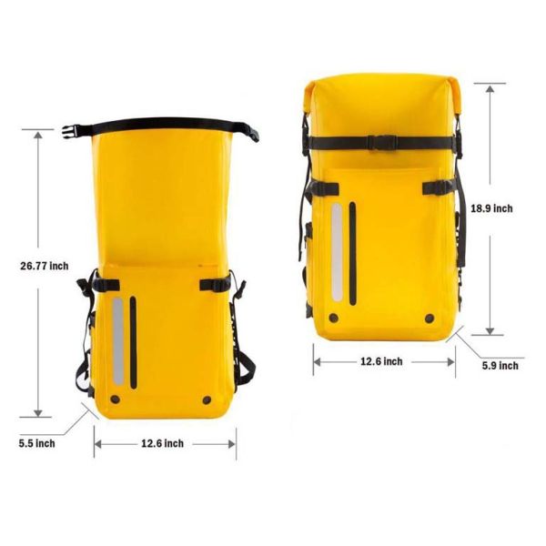1.4kg Waterproof Roll Top Backpack , 30L Waterproof Backpack For Kayaking