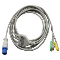 3.6m que 3 conduzem 6pin direto conectam o cabo e o leadwire de Ecg para a pressão/grampo