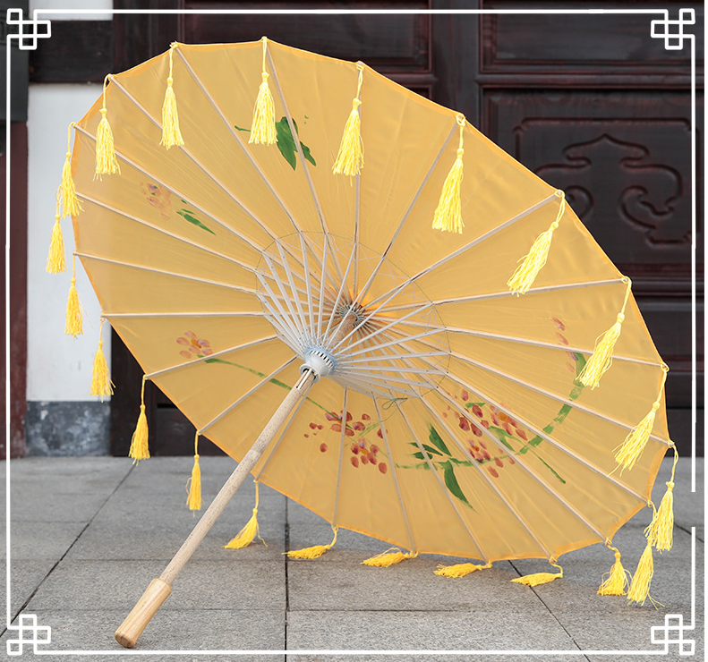 Sunscreen Silk Fabric Craft Oil Paper Sombrilla Umbrella Adults' Fall Season Essential