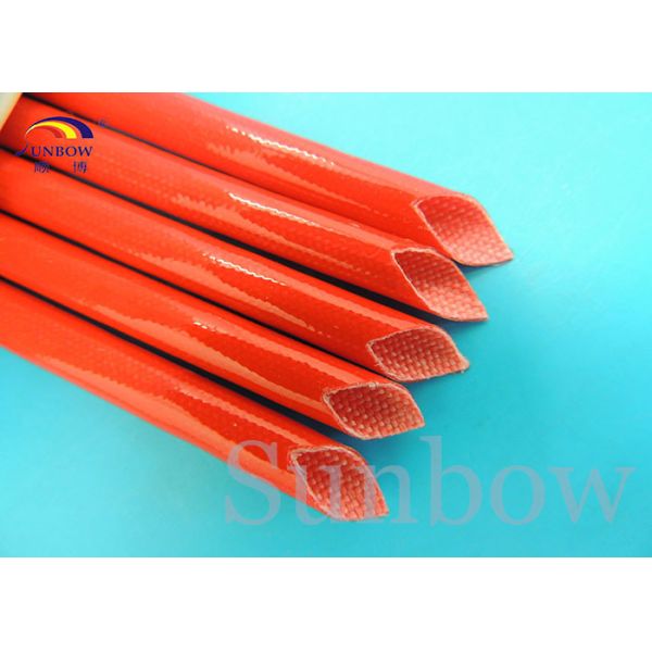 Braided silicone rubber coated fiberglass sleeving heat resistant