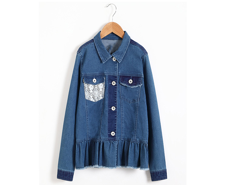 Fashion Spring Casual Girls Denim Clothes Damaged Denim Jacket OEM Service