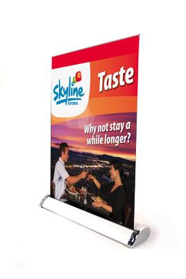 A3 Tabletop Retractable Banner Stands Portable Aluminum Mini Roll Up Banner