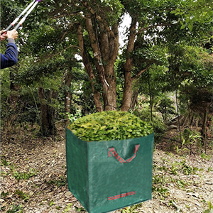 Heavy Duty Home and Yard Waste Bag 48-Gallon Woven Polypropylene, Reusable Lawn and Leaf Garden Bag with Reinforced