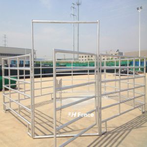 Round Heavy Duty Steel Livestock Cattle Fence Panels 6 Feet Galvanized  