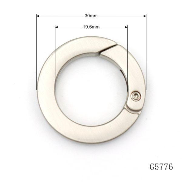 30mm Snap O Ring Flat Metal O Ring OEM ODM Key Chain Accessories
