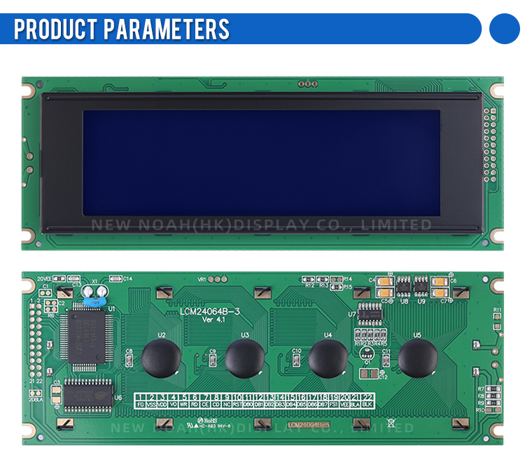 Blue Film LCM24064B-3 LCD Module Refueling Machine Equipment LCD Controller UC6963 Warranty For Three Years