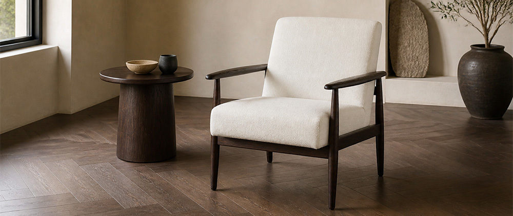 Solid Wood Upholstered Armchair CYC-014