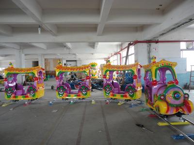 Custom Fence Kiddie Train Rides Smooth Color Painting 2 KW Power
