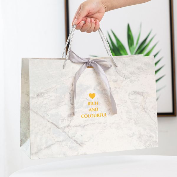 Recycled Jewelry Wine Paper Mailer Bag with PP Handle 10x12cm