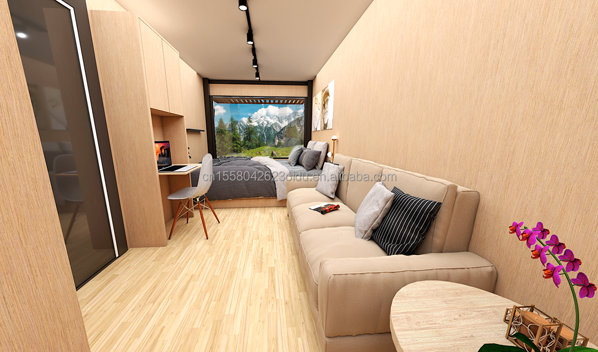 20ft Custom Flat Packaging Wooden Container Prefab House for Garden Office Hotel Container Houses