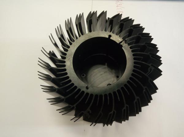 Sun Flower Aluminium Extrusion LED Heatsink Black Hard Anodize