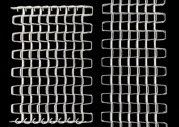 Chaîne de convoyeur en acier inoxydable à honeycomb pour congélation des aliments