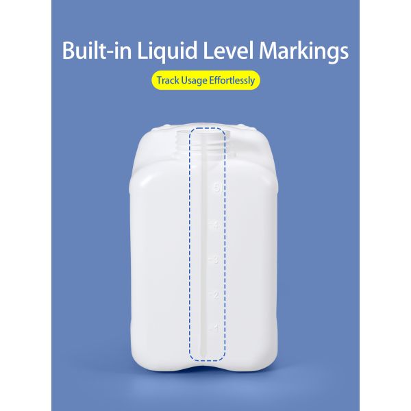 Wholesale 3L 5L HDPE Stackable Jerry Can with Screw Cap and Foil Gasket Empty Plastic Chemical Hydrosol Storage Barrel