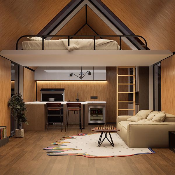 Outdoor Prefab Capsule House Minimalist Technological Aesthetics Space Capsule Spire Cabin