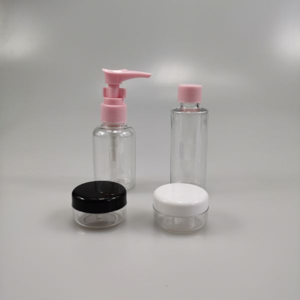 4PCS Leak-Proof Refillable Toiletry Containers Kit Collar Material PET Travel Kit Bottle