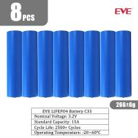 Batería Lifepo4 EVE C33 3.2V 15Ah 33140 3C Batería de potencia cilíndrica para audio de automóviles E Scooter corriente de carga estándar 0.5C