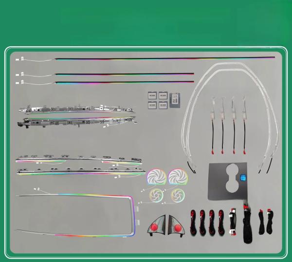 Iluminação ambiental Rainbow symphony dinâmica Radium escultura para Tesla Modelo Y ((2021-2022)