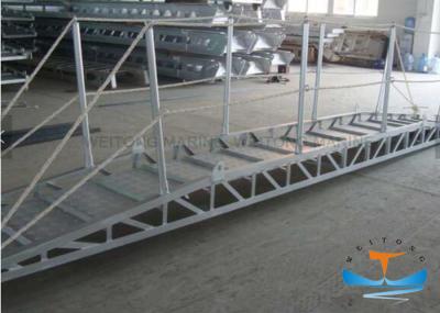 Bend Type Marine Boat Ladders 600mm Inside Width With Anti - Slip Strip
