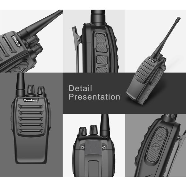 Hotel Wanhua WH27E Walkie Talkie Customizable 170*60*35MM Professional Long Range UHF