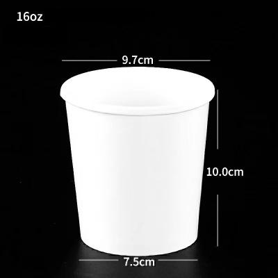 8OZ White Kraft cup for ice cream container disposable custom printed Fast Food paper soup bowl