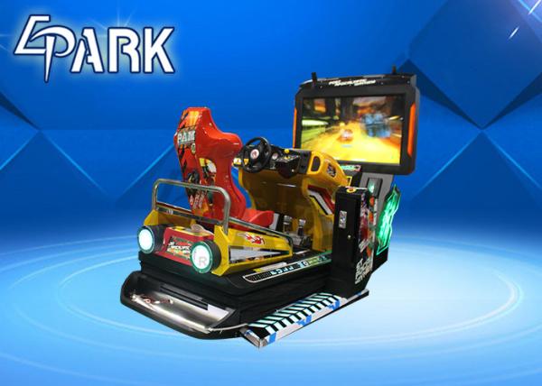 Interactive Rocking Seat Arcade Racing Game Machine With 55 Inch Screen
