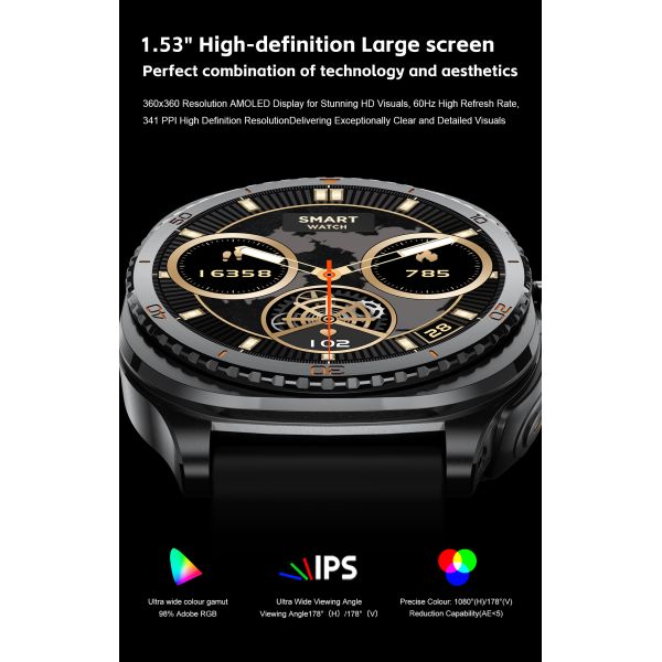 GT99 TWS 2 In 1 Smartwatch With Wireless Earbuds / Music Playback