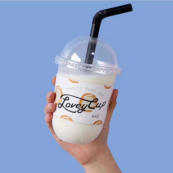 Чай Pp u 700ML 12oz устранимый Boba придает форму чашки течебезопасное с крышками купола
