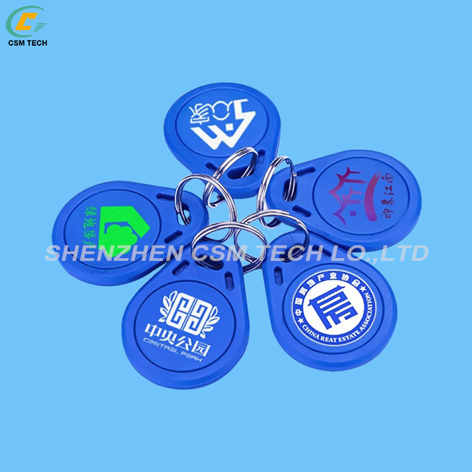 13.56mhz Classic 1K Waterproof ABS RFID Keychain Key Fob for Access Control