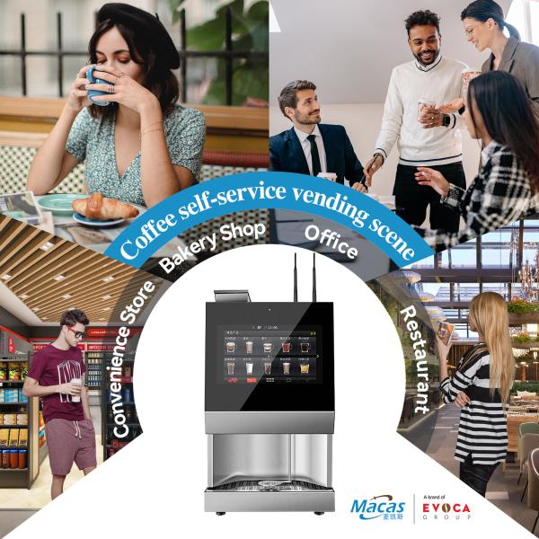 Máquina de venda automática de café comercial de aço inoxidável 2700W