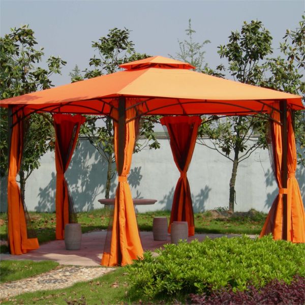 2.5*2.5*2.5M PVC Hexagonal Aluminum Canopy Gazebo Tent for Garden Outdoor Activities