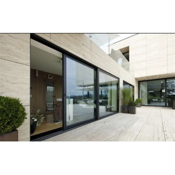 Водонепроницаемая конструкция 16 мм Водонепроницаемая Алюминиевая Ультра узкая рама Двойные стеклянные раздвижные двери