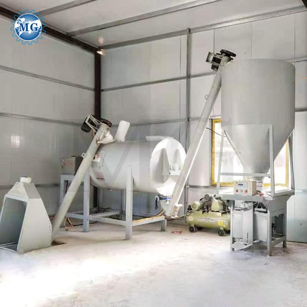 Simple Dry Mix Powder Mortar Mixing Machine Wall Putty Sand Cement Mixer Ceramic Tile Adhesive Glue Manufacturing Plant