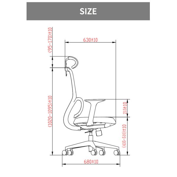 High Back Modern Mesh Office Chair Ergonomic Computer Chair Reclining Executive Chair with Headrest for Workstation