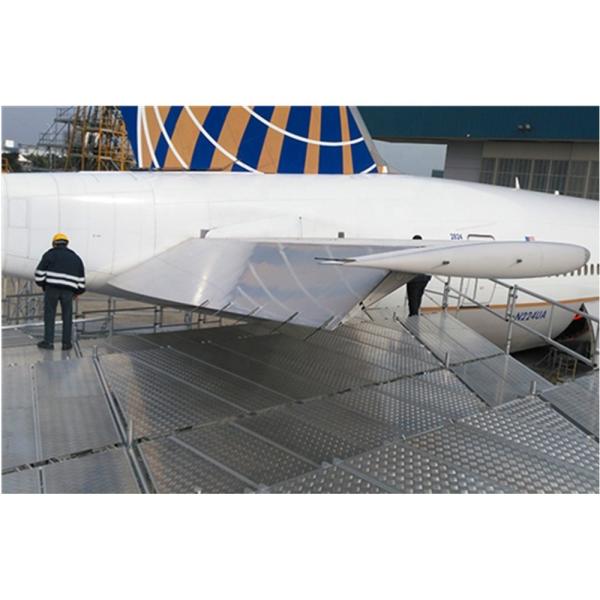 Tour d'échafaudage mobile en aluminium personnalisé léger pour l'industrie aéronautique