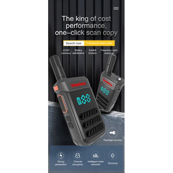 High Power Original G68 Walkie Talkie High Capacity Battery 5W and Dual Band for Radio