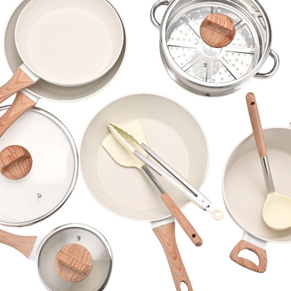 здоровое приготовление пищи непривязчивые 12-дюймовые блюда из кастрюли со стеклянной крышкой