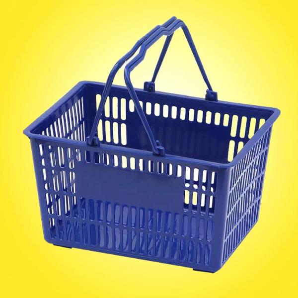 Cesto de compras de grandes supermercados Cesto de conveniência de plástico