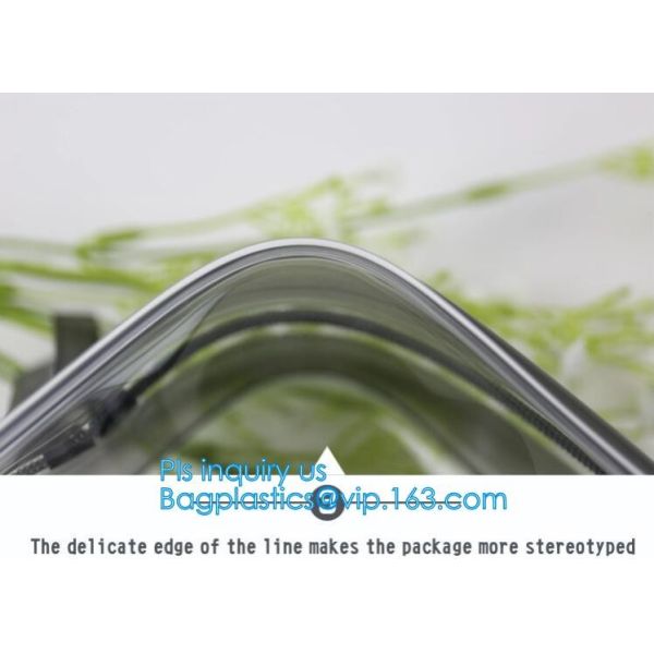 recyclable travel PVC cosmetic bag travel set bag, PVC Zip Lock Plastic Cosmetic Travel Packaging Bag, PVC Zipper Travel