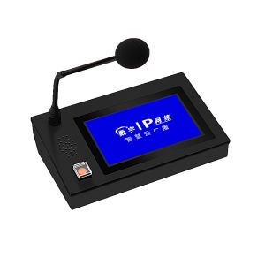 Desktop IP Microphone IP Network System With 7 Inch Touch Screen