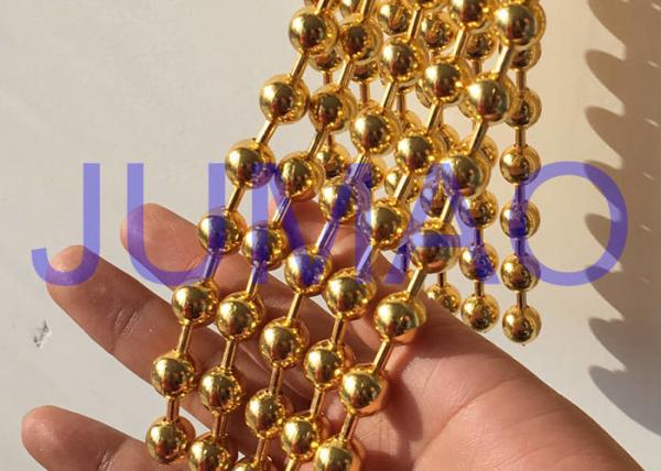 Architectural 8mm Stainless Steel Ball Chain , Hotel Metal Ball Chain Room Dividers