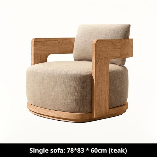 High End Nordic Garden Rust-proof Teak Sofa Set For Outdoor Villa Resort Furniture