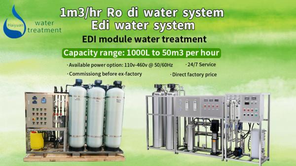 Electrodeionization Edi Module Water Treatment 1000L/Hour UPVC Material