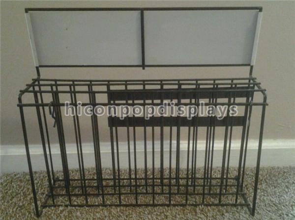 Black Foldable Plug Metal Wire Display Rack For Motorcycle Accessories Retail Shops