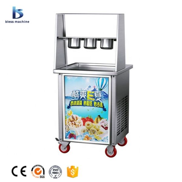 Thailand Mobile Food Cart with Frozen Yogurt Machine and Automatic Defrost Function