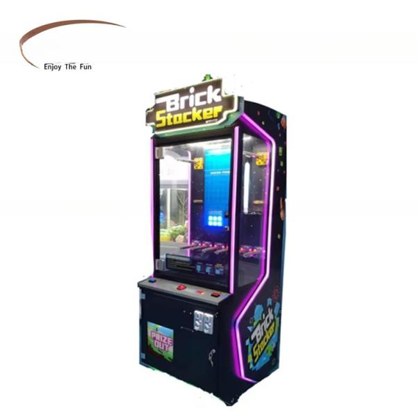 Coin Operated Brick Stacker Gift Game Machine CE Certificated