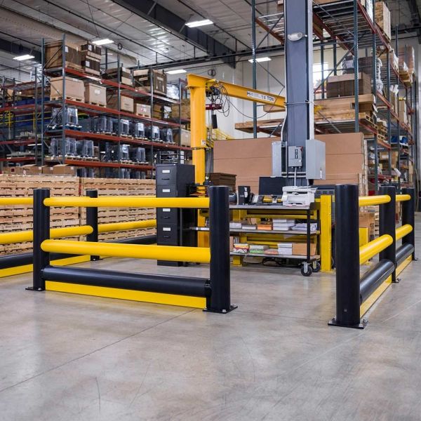 Modular Cash Barrier Flexible Safety Barrier Impact Absorbing Safety Guard For Factory