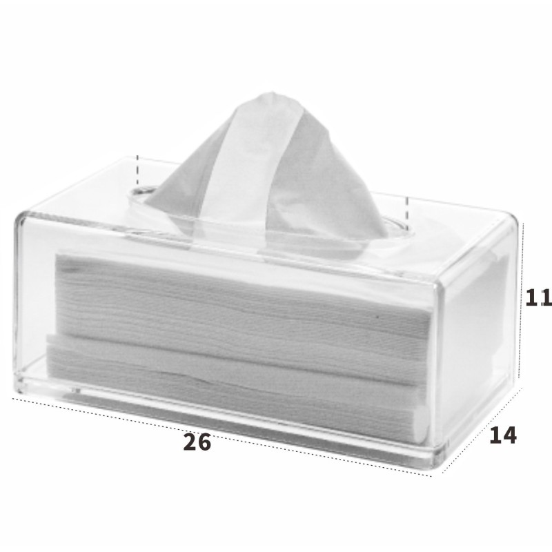 Wholesale Modern Design Desktop Transparent Plastic Tissue Box Creative Drawer Holder for Home Restaurant