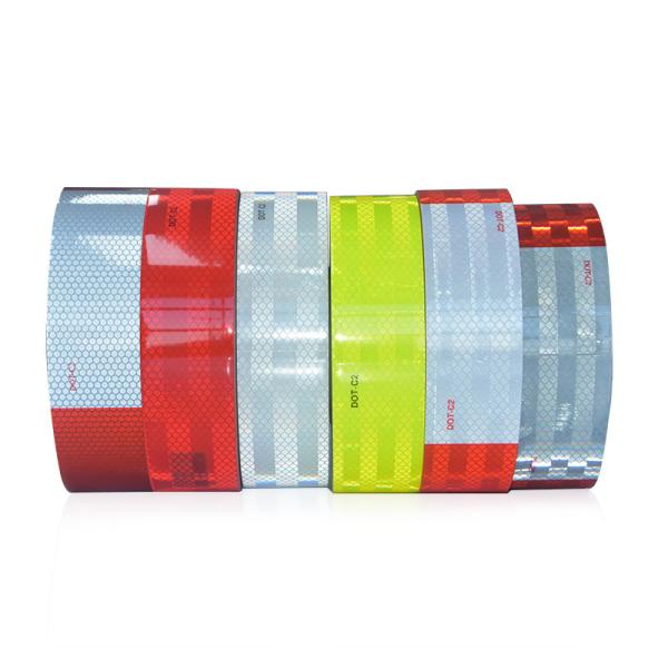 Outdoor Markings 5cm*5m / 5cm*25m 5cm*45m Reflective Tape Traffice Markings Prismatic Conspicuity For Vehicle Truck